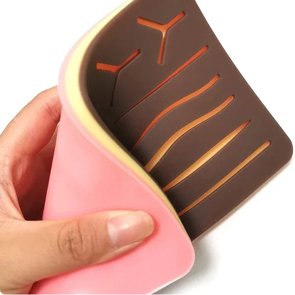 검은 피부 상처 봉합 모델 외과 상처 봉합 운동 모듈 다중 상처 피부 모델