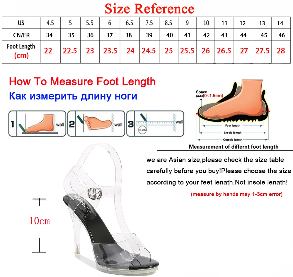 Pvc Transparent Sandals Metallic Silver Sandals Woman Clear Sexy Crystal Dance Shoes Stripper Heels Stiletto 6.5/11cm Size 43 Women High Heels Platform High Heels Sandals Platform Sandals Ankle Buckle Sandals