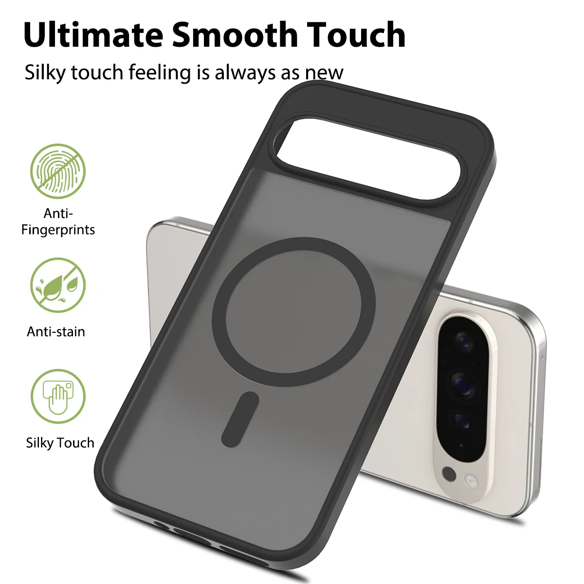 Magnetic Matte Translucent PC Shockproof Case with Magsafe Wireless Charging Compatibility