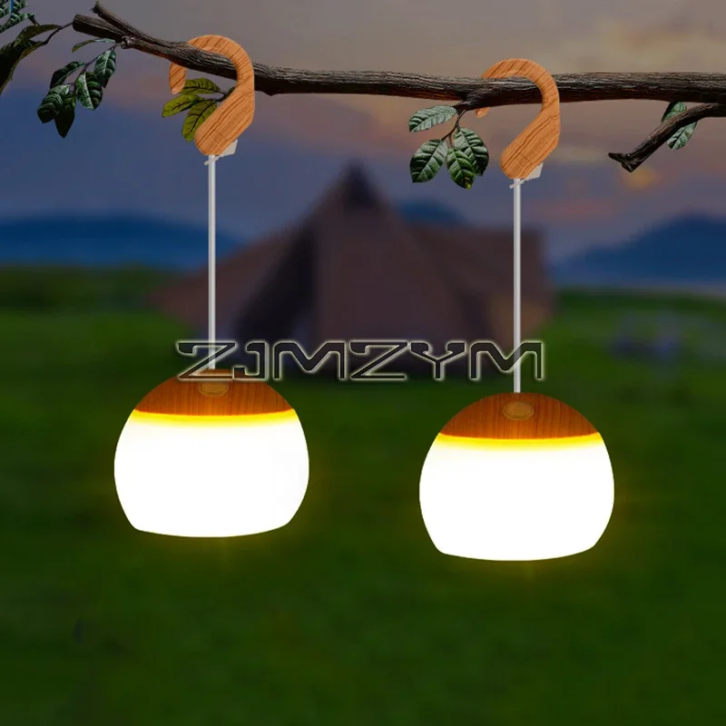 Outdoor Camping Lights Tent Ambiance Pendant Light Silicone Lampshade USB Rechargeable Light Outdoor Camping Equipment
