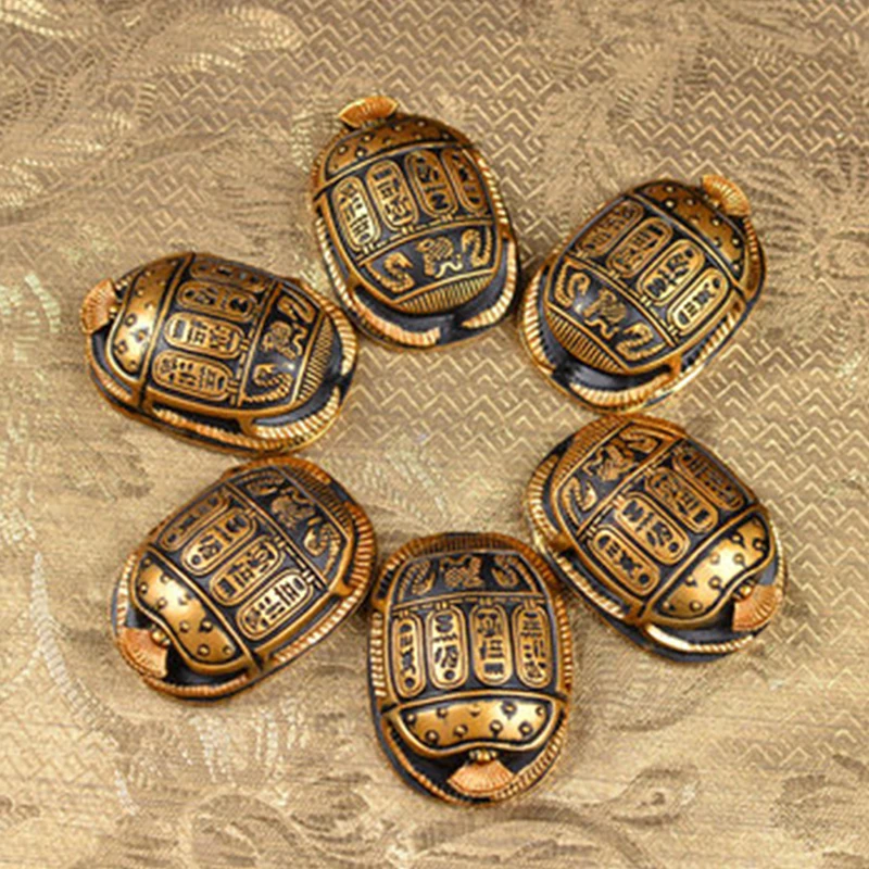 

Ancient Egyptian Amulet Scarab Animal Figurine Unique Ornamental Mini Scarab Beetle Souvenir Figurine Desktop Decor for Gifts