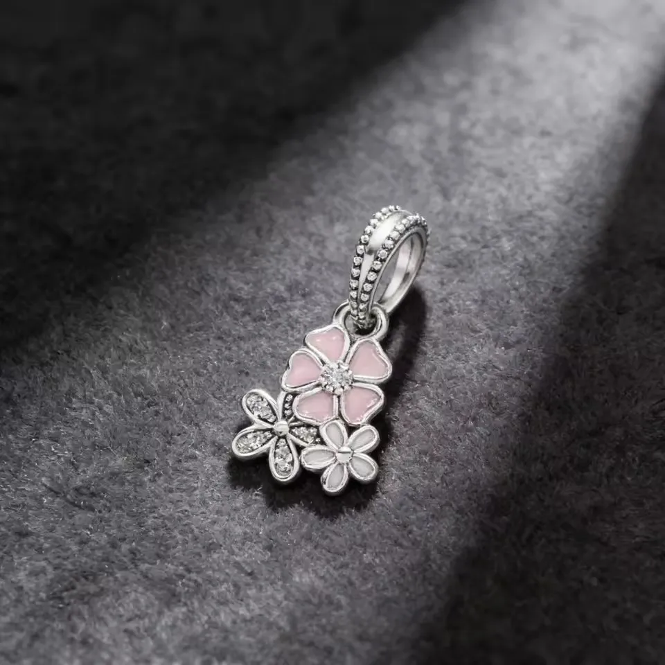 925 Silver Hypoallergenic Jjewelry, Simple and charming bead pendant, suitable for original DIY Bracelets, Wedding Party Gifts - 3