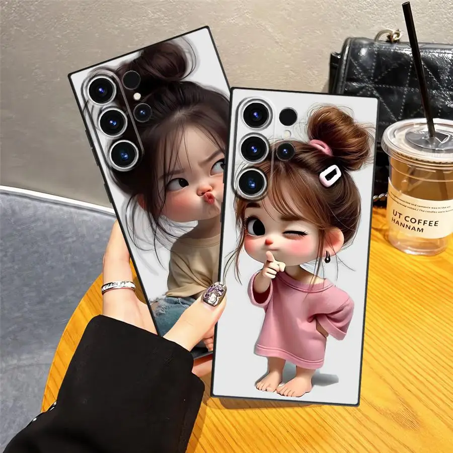 Cartoon Girl Soft Phone Cover Case