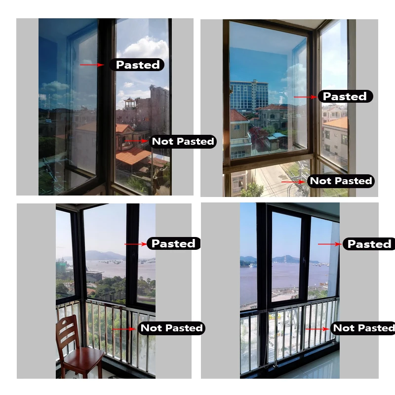 One-Way Mirror Window Film Thermal Insulation Anti-UV Privacy Self-Adhesive Decorative Waterproof For Homes And Offices