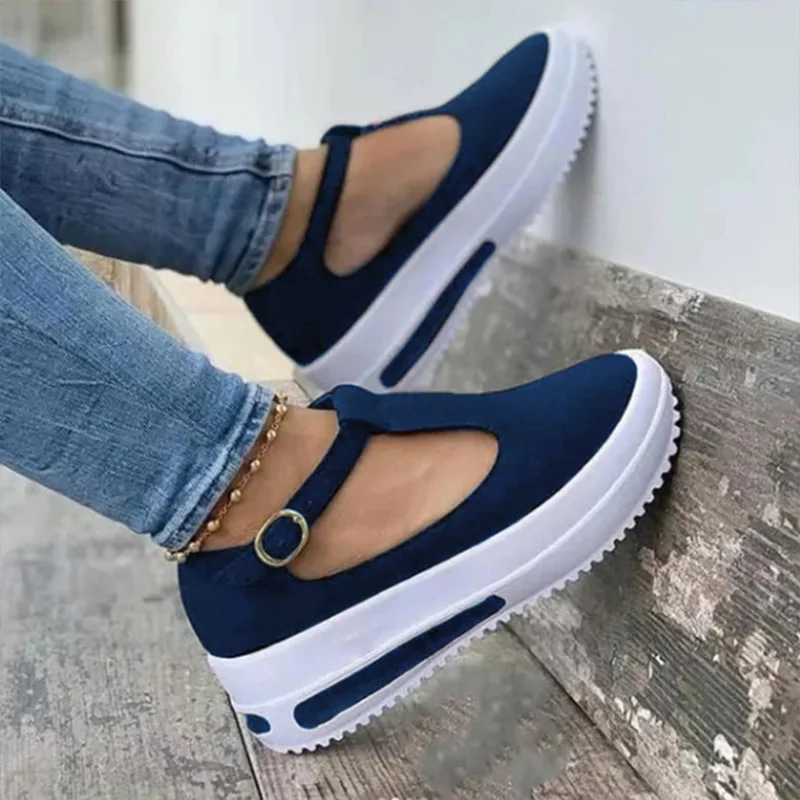 Summer Women Shoes Thick Bottom Platform Flat Shoes Ladies Wedges Sandals Buckle Strap Casual Female Footwear Shake women sandals women wedges heels shoes