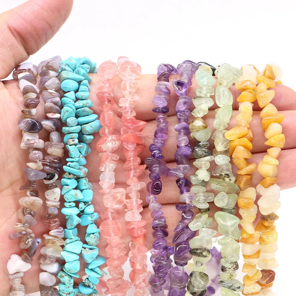 Description Picture 4 of item5-8mm Natural Gems Amethyst Garnet Fluorite AIrregular Stone Beads Chip Gravel Freeform DIY Necklace Bracelet For Jewelry Making