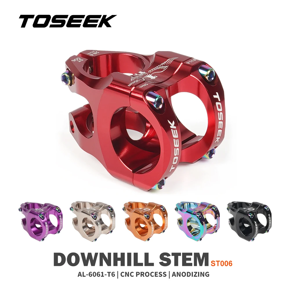 Bicycle Stem TOSEEK ST006 MTB Stem Aluminum Alloy Ultralight High-strength Short 35mm MTB Bike Table Power