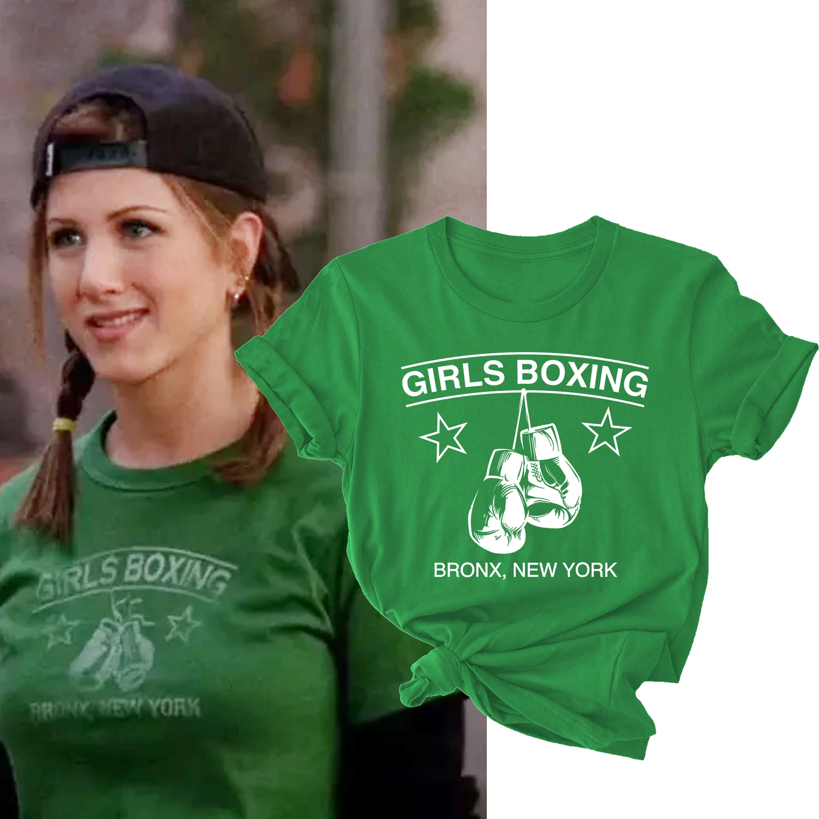 Rachel's Girls Boxing Green T-Shirt Girls Shirt Shirt Women's