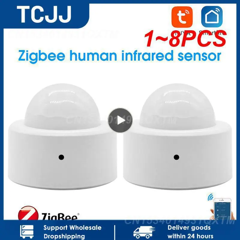 

1~8PCS Tuya Presence Sensor Human Body Sensor Body Movement Mini PIR Motion Sensor Smart Home Automation