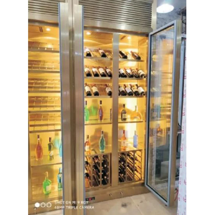Stainless steel 5-22 Celsius degree wine refrigerator