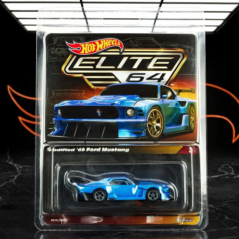 Hot Wheels Hwc Elite 64 Series Modificato '69 Ford Mustang 1:64 Scala Diecast Car Model Collection Toy For Boys Gift