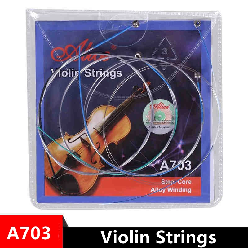 AliceA703ViolinStringsProfessionalAlloyWoundSilverSteelViolin