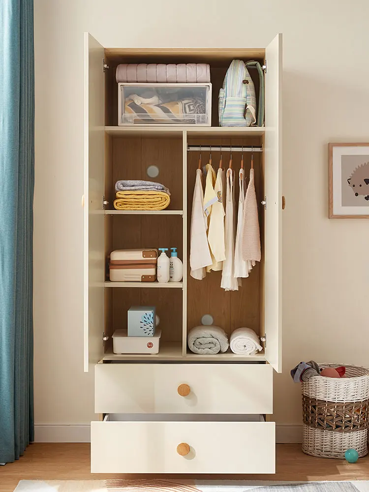 Modern simple bedroom children's wardrobe two-door children's wardrobe room storage furniture