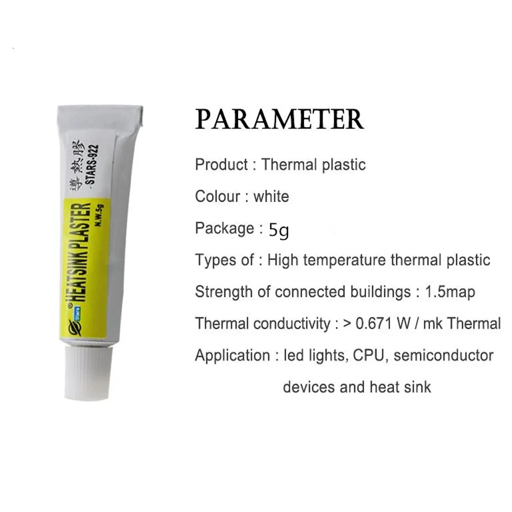 1-12Pcs Thermal Paste Conductive Heatsink Plaster Viscous Adhesive For Chip VGA RAM LED IC Cooler Radiator Cooling Sealers 2