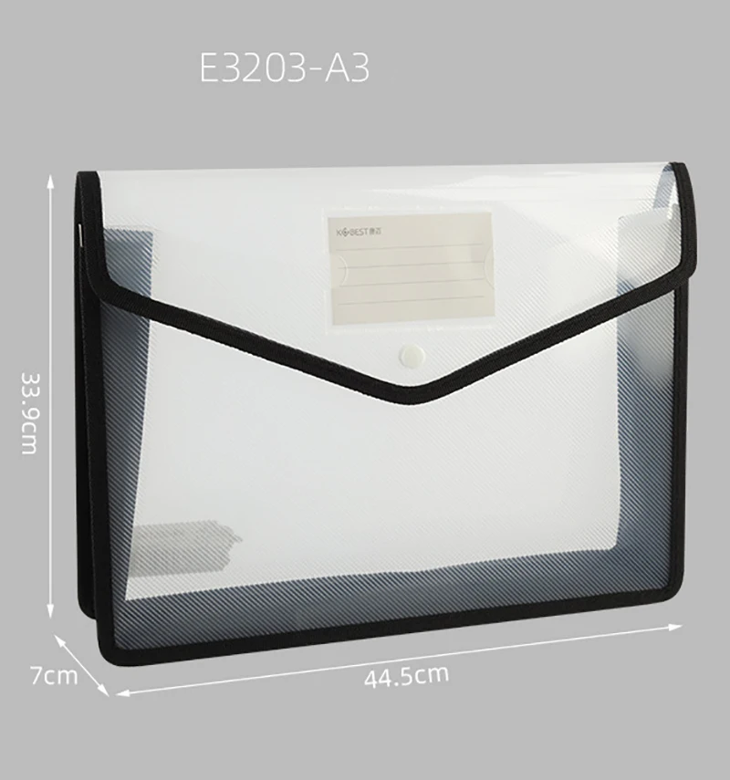 Large Capacity Waterproof Plastic Document Organizer Envelope