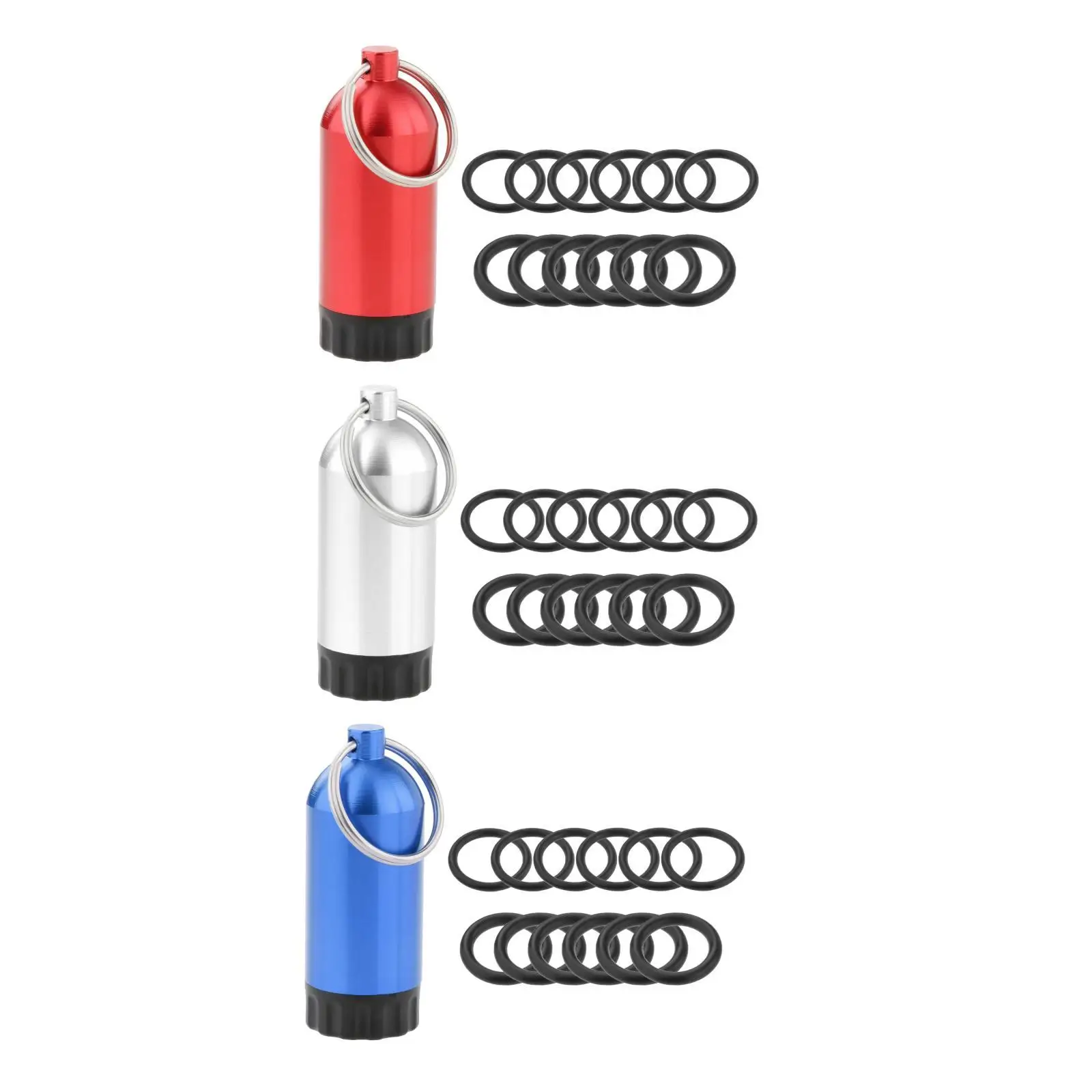 Scuba Diving Mini Tank Key Ring with O-Rings Diving Bottle Keychain Key Chain Repair Kit ylinder Valve Sealing Ring for Scuba