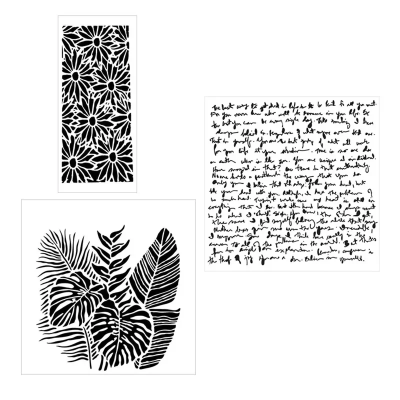 

Fronds Daisy Spread Slimline Small Believe Script Tropical Stencil Metal Cutting Dies Stamps Diy Scrapbooking Paper Handmade