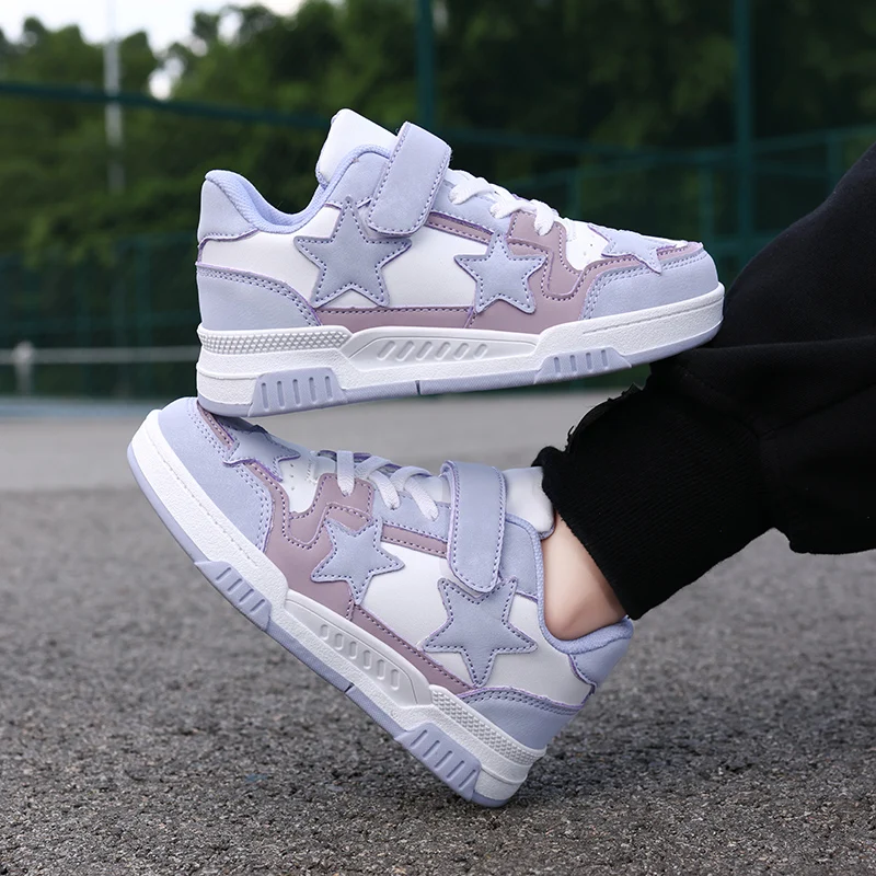 Description Picture 4 of itemChildrens Sneakers Casual 2024 Fashion Breathable Sports Shoes Waterproof Flat Walking Shoes Luxury Design Kids Skate Shoes