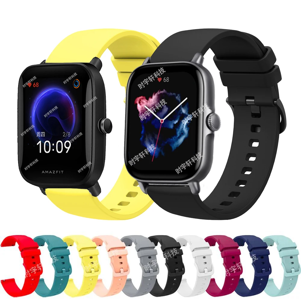 Cinturino Da 20Mm Per Amazfit Gts 4 3 2 2E/2 Mini Bracciale Sportivo In Silicone Per Amazfit Bip 3 Pro/Bip U/Bip S/Gtr Mini Smartwatch Band