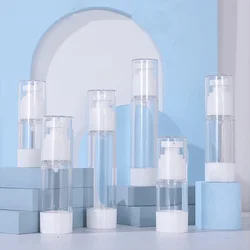10Pcs 15ml 30ml 60ml 80ml 100ml Empty Emulsion Bottle Transparent Airless Pump Vacuum Bottle Travel Sub-Bottling Lotion Cosmetic