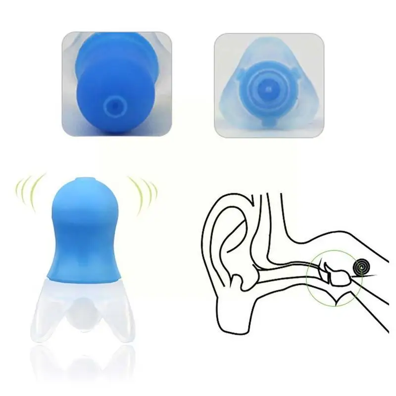 Reusable Silicone Earplugs Pressure Equalization Flight Noise Reduction Sleep Soundproof Noise Cancel Multifuntional Ear Plugs