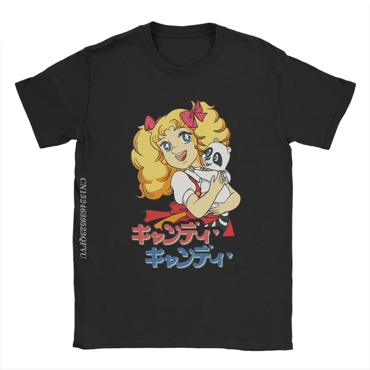 Divertente Candy Candy Anime anni '80 Kawaii Manga Tee Shirt Uomo
