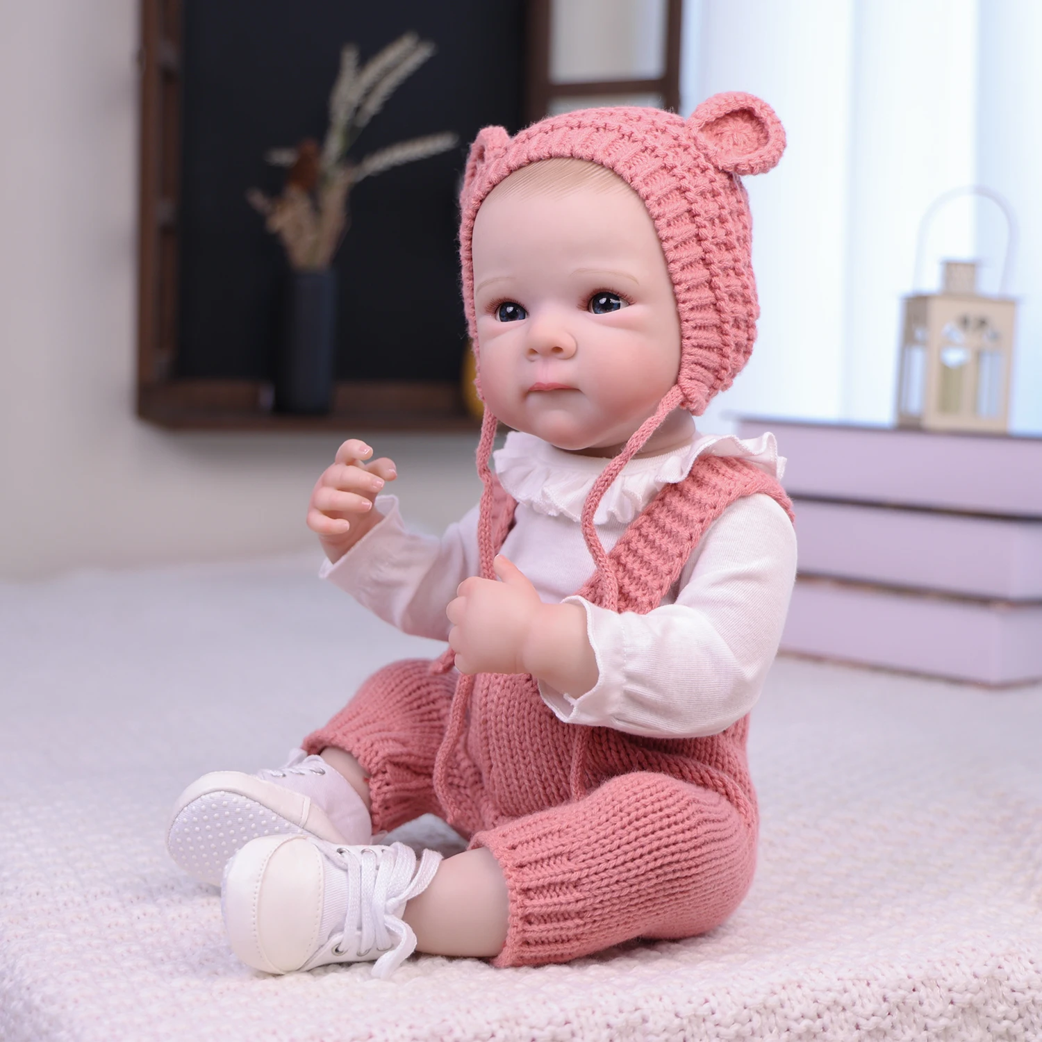 20 Inch Bebe Reborn Doll with Clothes Baby Doll Can Be Washed Soft Appease Education Newborn Baby Doll Christmas Gift - 3