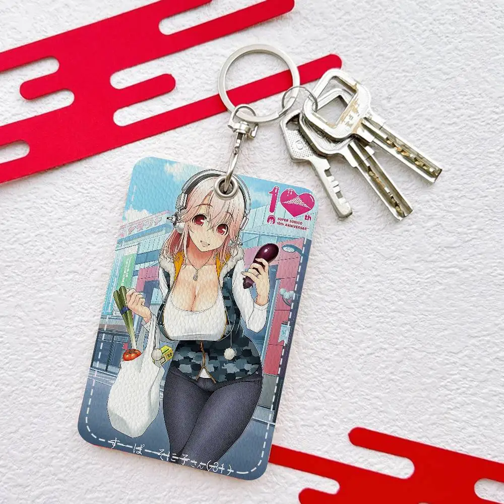 Super Sonico Anime Personalized Card Holder and Keychain