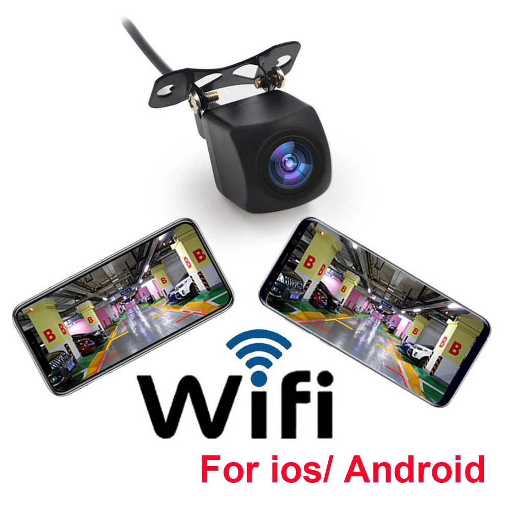 새로운 무선 WiFi 자동차 후방 카메라 나이트 비전 HD 백업 카메라 IP67 방수 후진 카메라 (안드로이드 IOS용)