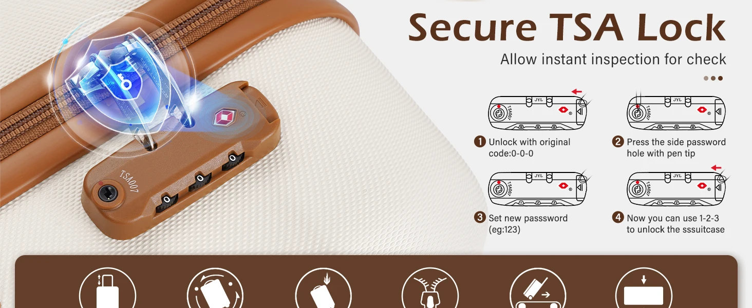 luggage with TSA lock