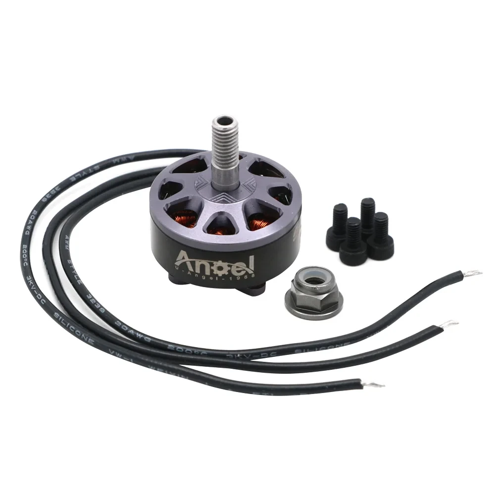 Moteurs brushless 2207 pour drone FPV, détail de l'axe et de la base de fixation.
