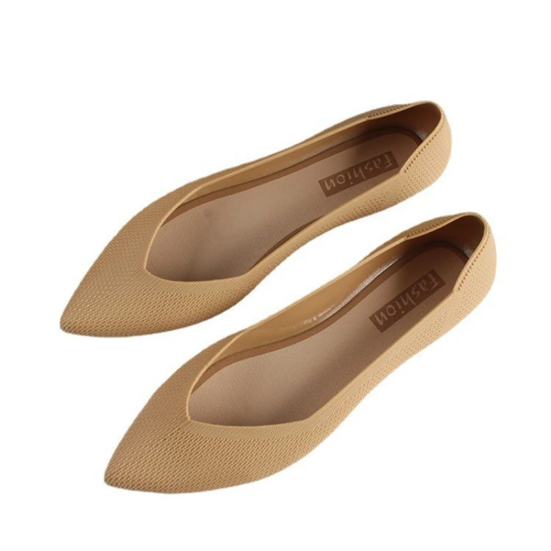 2023 women Fashion Slip on Mesh Loafers Ballet Casual Flat Women Soft Bottom Moccasin Pointed Toe Boat Shoes Chaussure 5