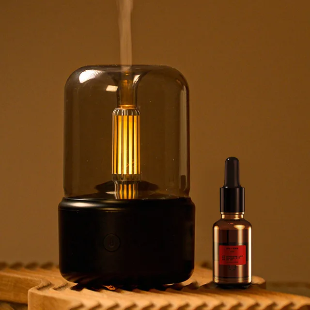 Home Aromatherapy Diffuser Light Cool Mist Essential Oil Diffuser Aroma Humidifier Candle Light Fragrance Diffuser Room Decor 3