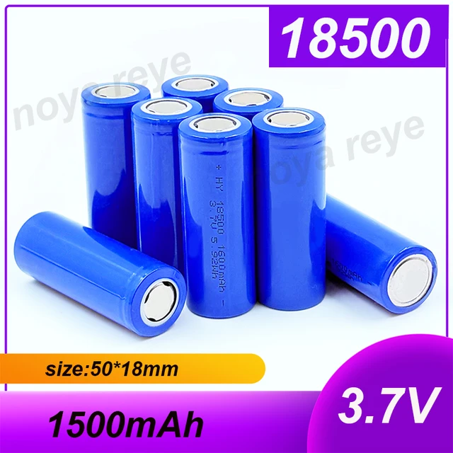18500 Lithium Battery 1500mAh Rechargeable Li-ion for Flashlights Cameras Toys - High Capacity, Long-Lasting, Stable Performance