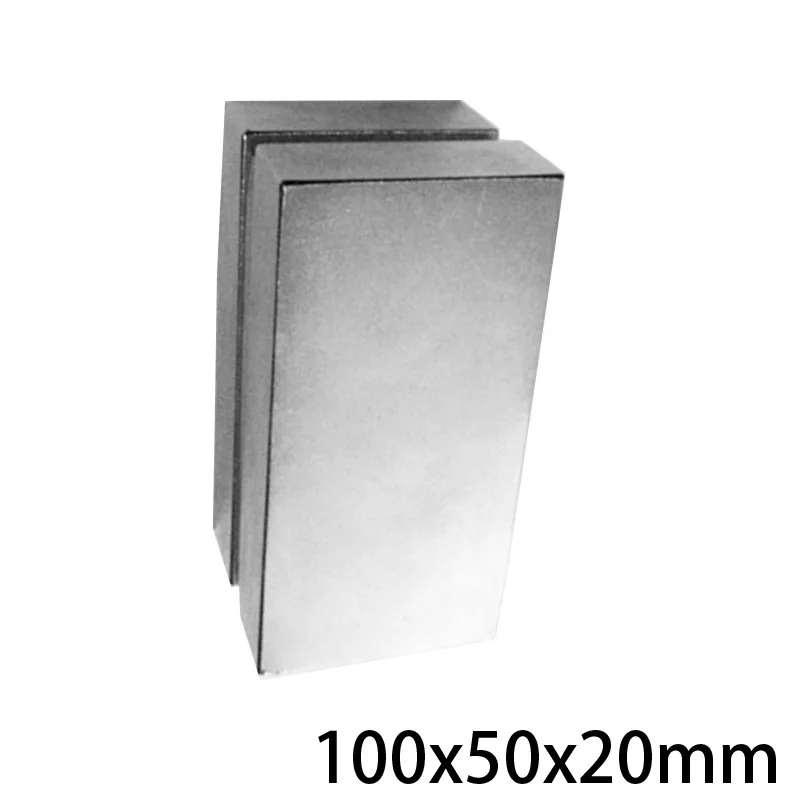 

1PCS 100x50x20 Big Cuboid Block Magnets 100x50x20mm Neodymium Magnet 100mm*50mm Permanent NdFeB Strong Magnets 100*50*20