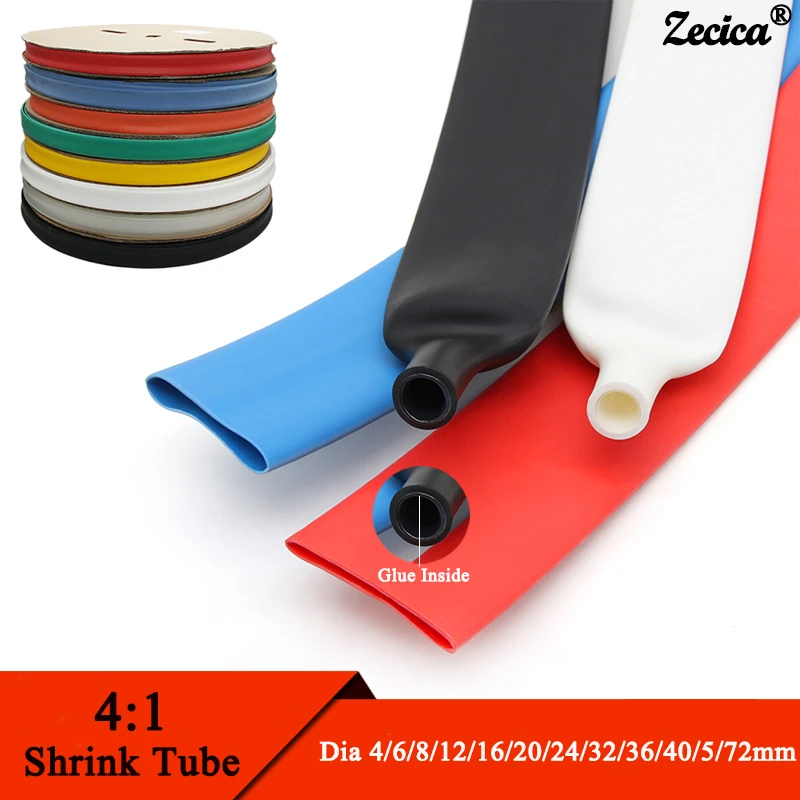 1M 41 Heat Shrink Tube With Glue Thermoretractile Heat Shrinkable