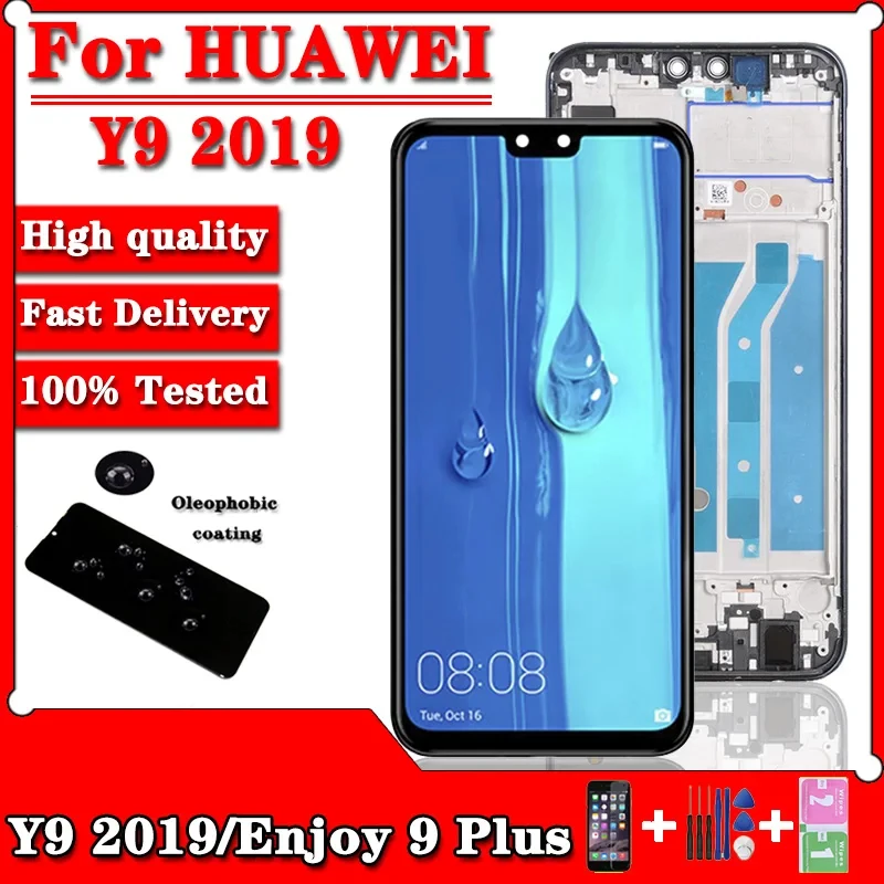 

ЖК-дисплей 6,5 "Y92019 для Huawei Y9 2019, ЖК-дисплей с сенсорным экраном и дигитайзером в сборе для Enjoy 9 Plus, JKM-LX1 JKM-LX2 модели