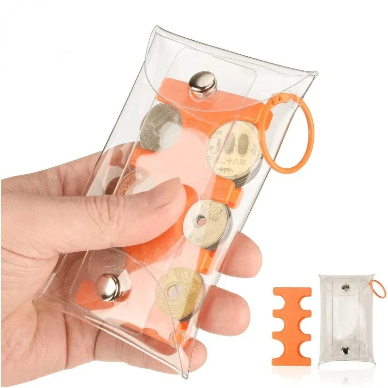 Coin purse coin wallet change bag women wallet card wallet Purse Wallets PVC Portable Travel Multi-position Coin Purse Clip Money Bag Japanese Style Portable Coin Pocket