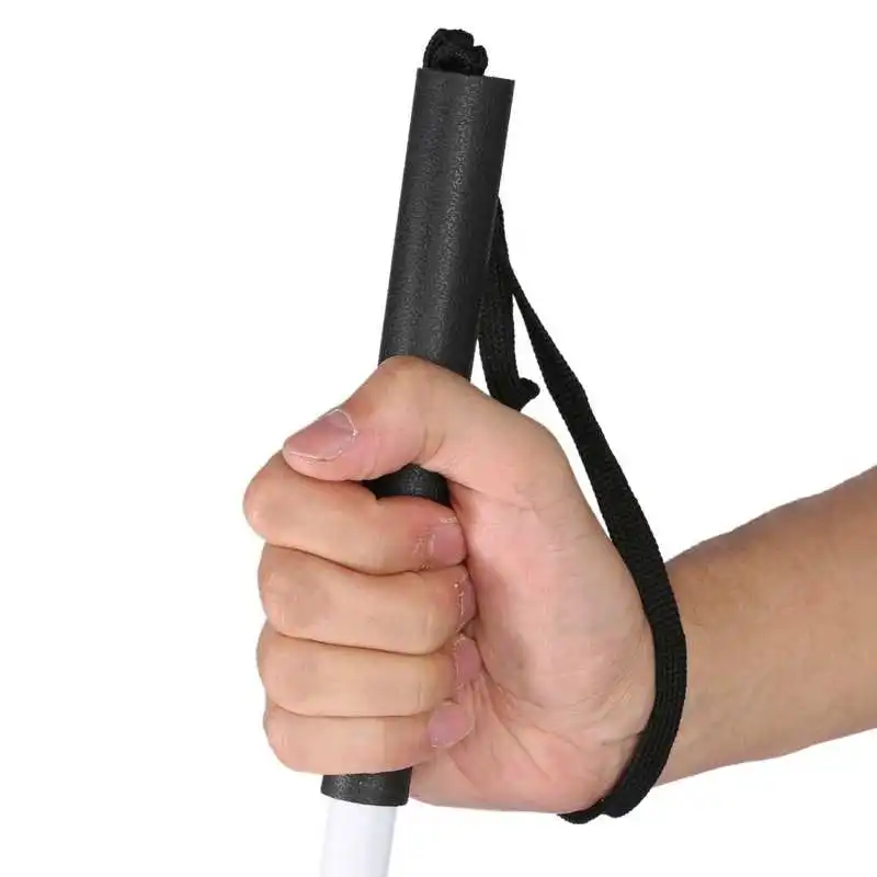 Walking Cane 127cm 4-Sections Aluminum Alloy Folding Cane Walking Stick with Rolling Tip For The Blind Guide Stick Guide Rod