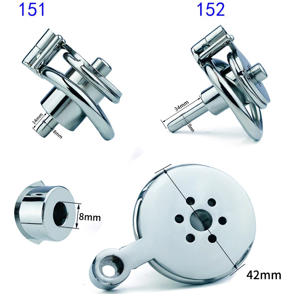 Stainless Steel Inverted Plugge Sissy Male Chastity Cage with Removable Catheter Sex Toys for Men Penis Erotic Urethral Lock