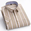 100% Cotton Oxford Men's Shirt Short Sleeve New High Quality Business Casual Fashion Men's Plus Size Shirt Formal S-7XL 4