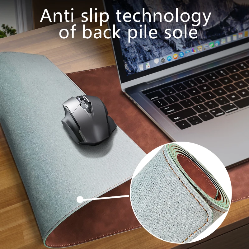Almofada do Rato Cavalo Louco Couro Impermeável Sweatproof Slide Suave Estilo Retro Teclado Almofada de Mesa Xxl Multicolorido - Imagem 2