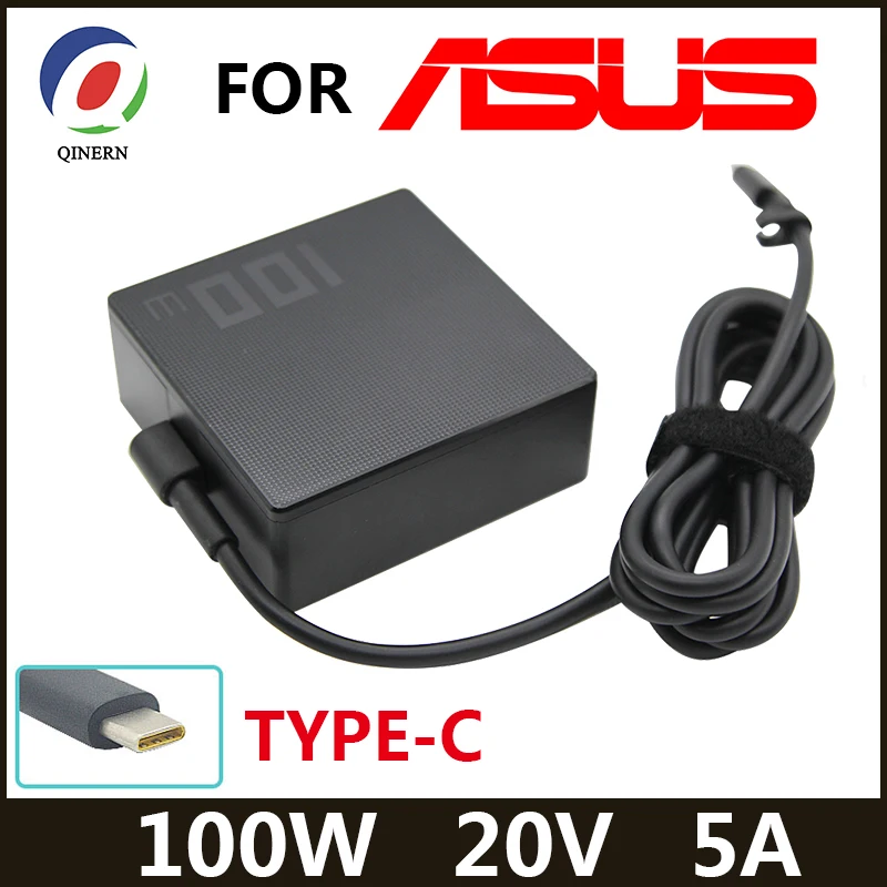 Carregador do Portátil para Asus Rog Zephyru 100w 20v 5a Tipo-c Adaptador Gv301qh G533qm Ga401qe Ga401qm Ga503qm Ga551qs Gx703hs A20100p1a