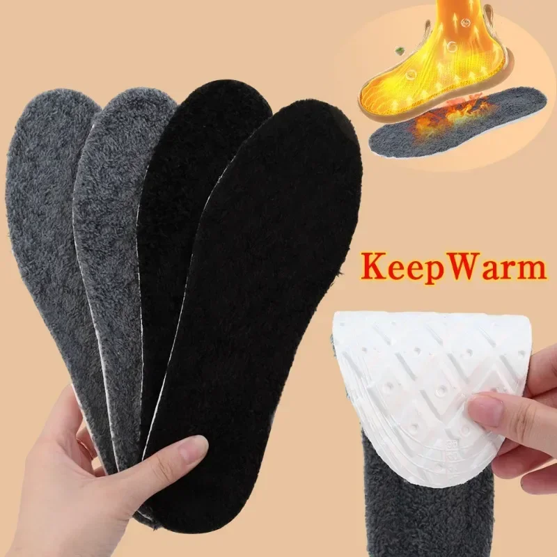 thumbnail image 5 of 2 plantillas térmicas autocalentables para pies, de lana cálida para invierno, con espuma viscoelástica térmica para hombres y mujeres, calzado deportivo, almohadillas autocalentables para zapatos, 5 of 5