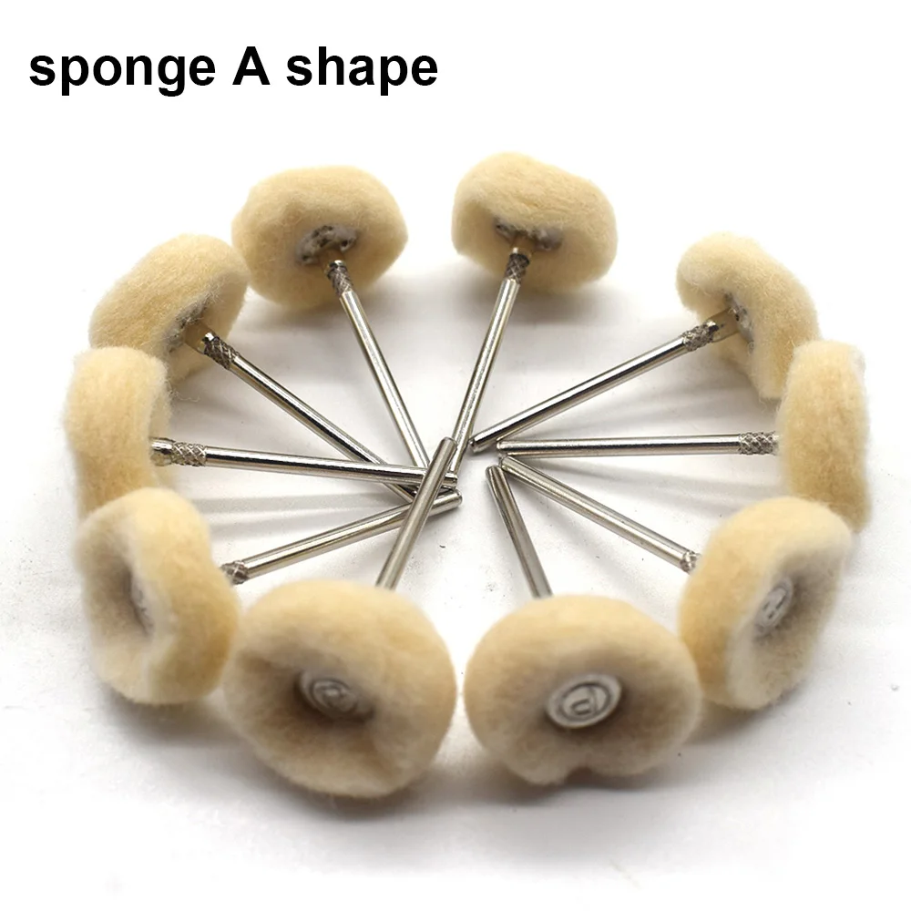 10-Piece Premium Buffing Pad Set - Wool, Cotton, and Cloth Polishing Wheels