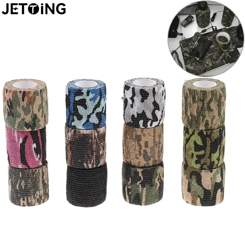 

1 Roll Durable Camouflage Stealth Tape Waterproof Wrap Army Camo Outdoor Hunting Shooting Blind Wrap 5cmx4.5m