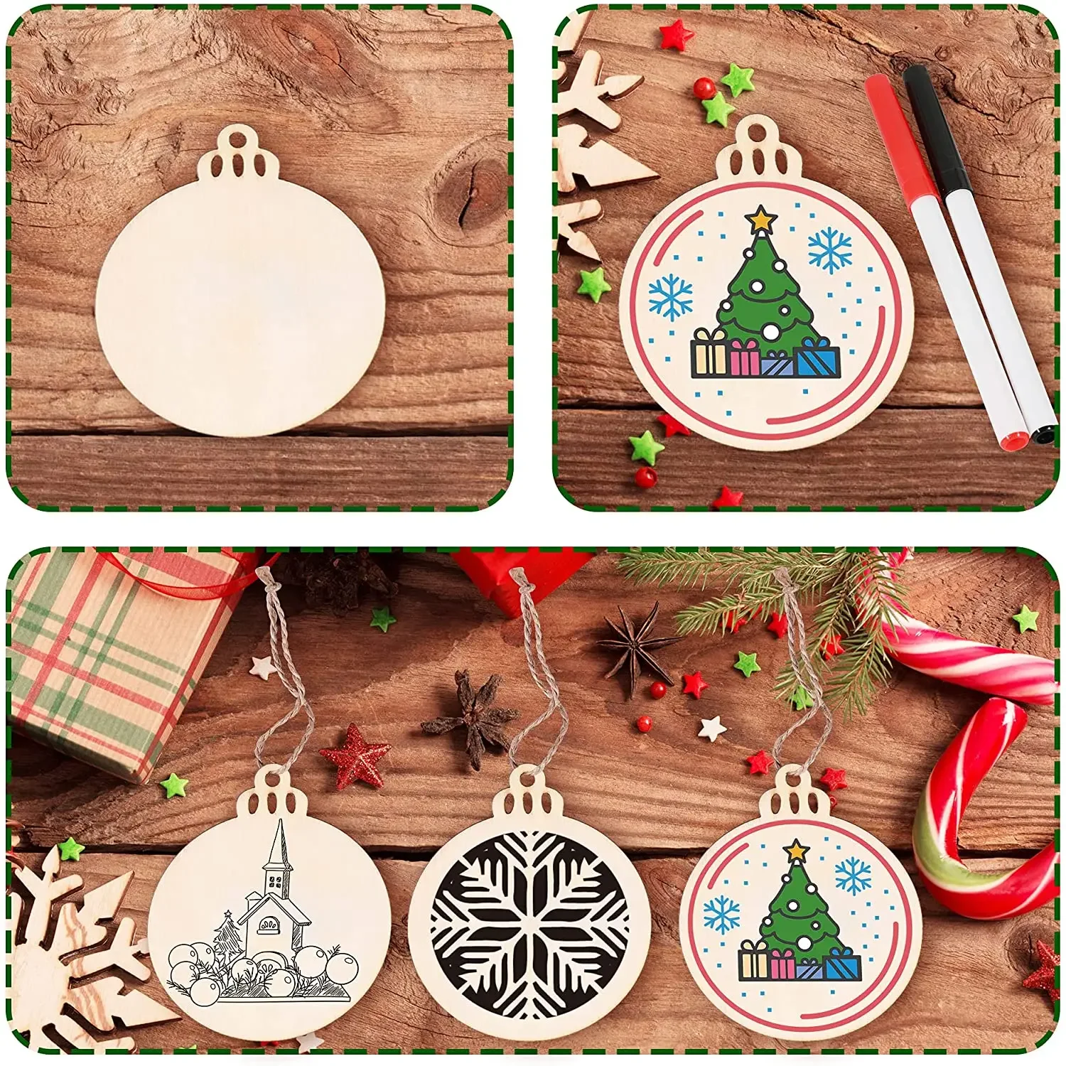 DIY Christmas Wooden Ornaments 5