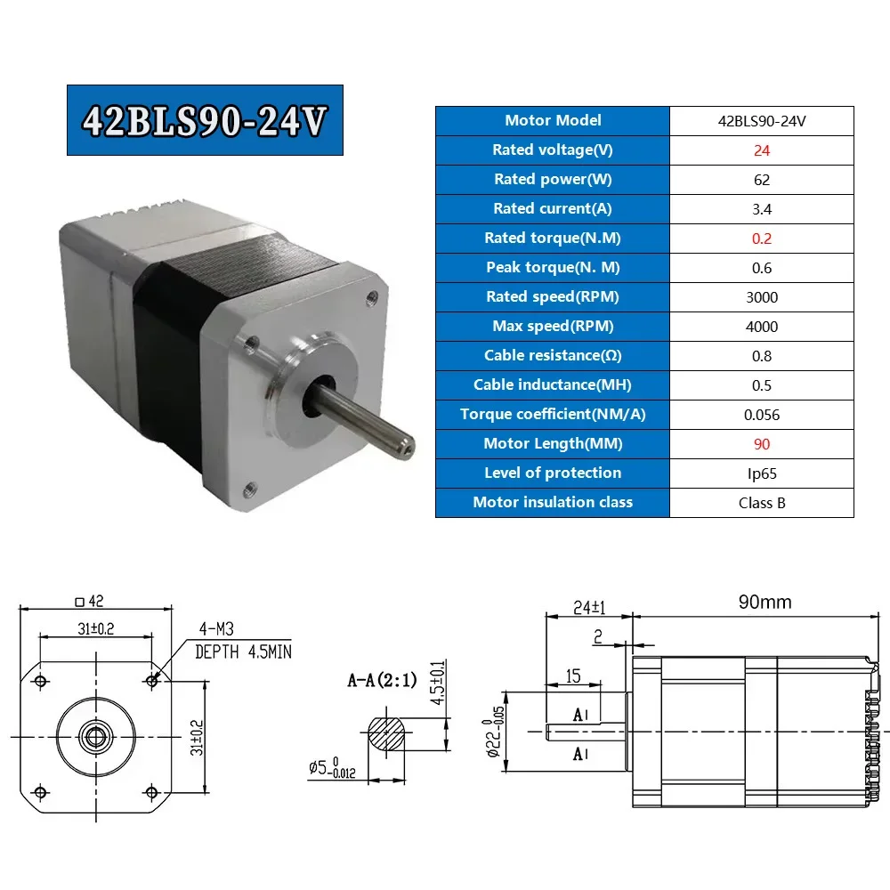 42 Flange 0.2Nm 24V