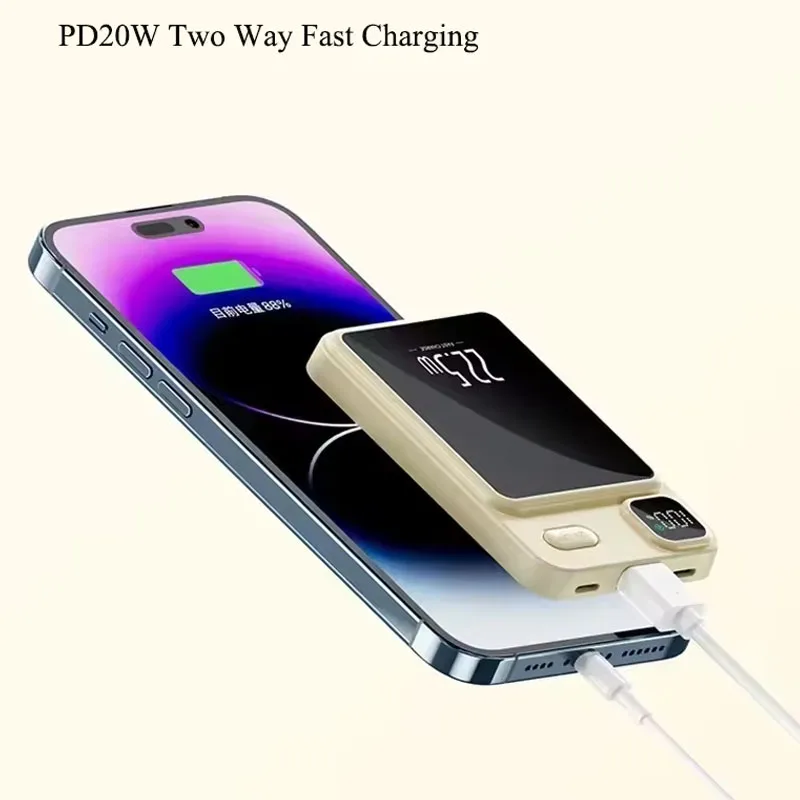 Magnetic Wireless Power Bank 20000mAh Portable 22.5W Super Fast Charging Magsafe Power Bank for iPhone 16 Xiaomi Samsung Huawei 3