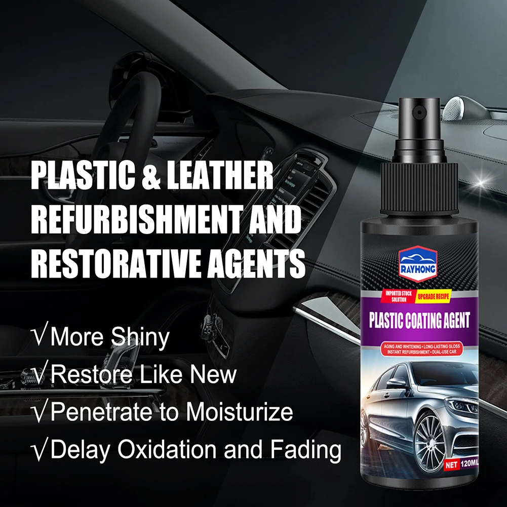 120ml Plastic Parts Refurbishing Agent Universal Car Interior Restorer